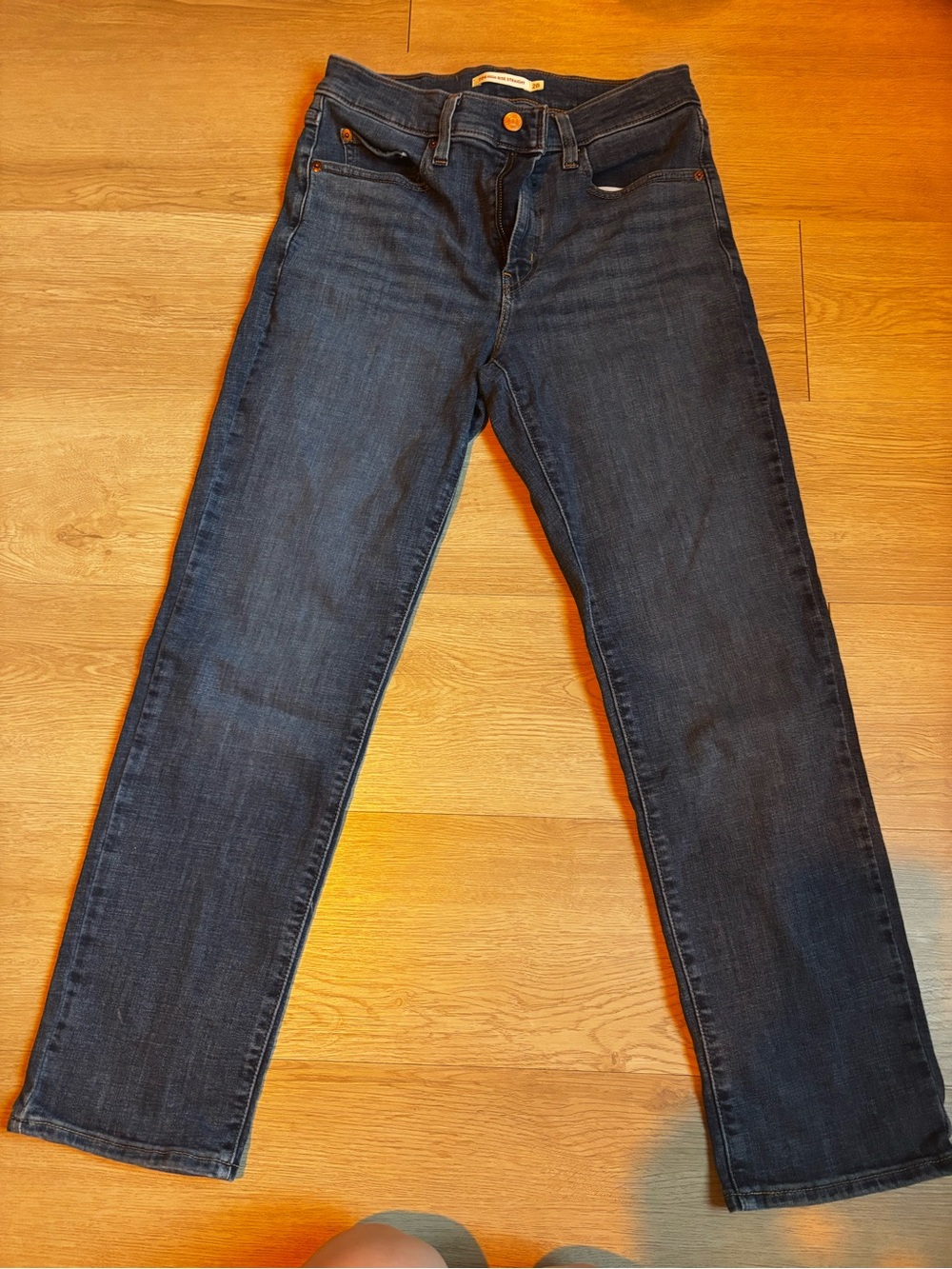 Levi's women’s Dark Indigo Straight Jeans 724